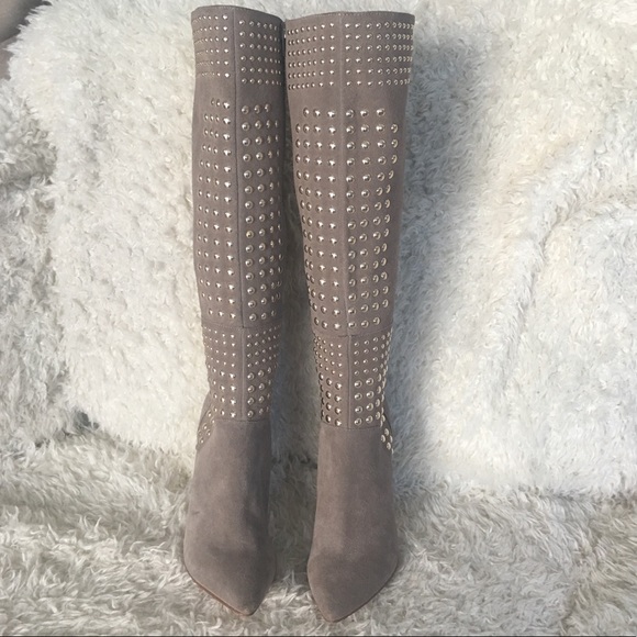 COPY - NEW Suede Fergie Danica Leather Stud Boots - Picture 3 of 8